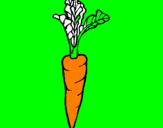Coloring page carrot painted byKolorin