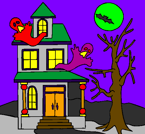 Coloring page Ghost house painted bygiovanni correa torres