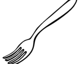 Coloring page Fork painted byser