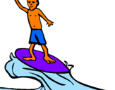 Coloring page Surf painted bymey