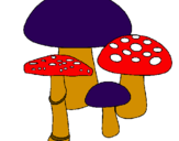 Coloring page Mushrooms painted bygrace