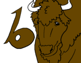 Coloring page Buffalo painted byddffrweftgerftg