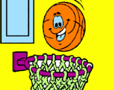 Coloring page Ball and basket painted byalex