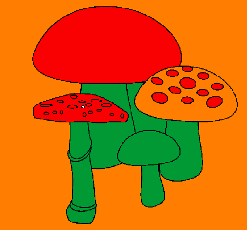 Coloring page Mushrooms painted byDANTELM