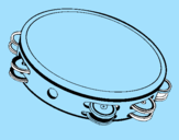 Coloring page Tambourine painted byevve