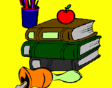 Coloring page School equipment painted bymlw