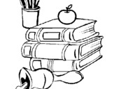 Coloring page School equipment painted bykr