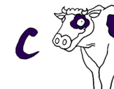 Coloring page Cow painted byddffrweftgerftg