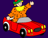 Coloring page Doll in convertible painted byRyle