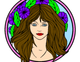 Coloring page Princess of the forest 2 painted byde camilo7