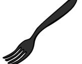 Coloring page Fork painted by1