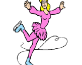 Coloring page Female ice skater painted bygrace