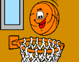 Coloring page Ball and basket painted byfacu