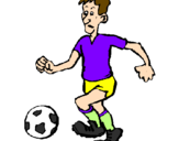 Coloring page Football player painted byCARO