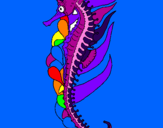 Coloring page Oriental sea horse painted byChi Chi