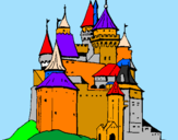 Coloring page Medieval castle painted byy