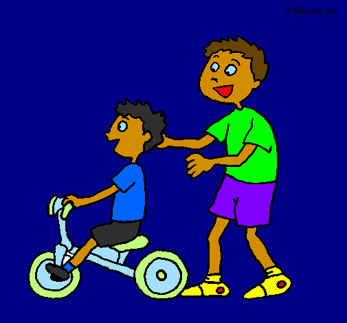Coloring page Tricycle painted byMy first drawing
