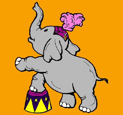 Coloring page Elephant painted byema