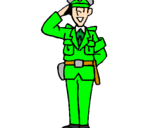 Coloring page Police officer waving painted bycamilo and julian