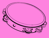 Coloring page Tambourine painted byJuanma