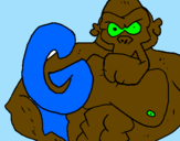 Coloring page Gorilla painted bykevin