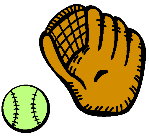Baseball glove and baseball ball