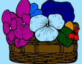 Coloring page Basket of flowers 12 painted byADRIANA      LIZETH