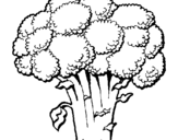 Coloring page Broccoli painted bypuff