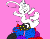 Coloring page Easter bunny painted byminx