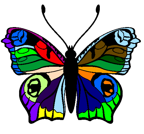 Coloring page Butterfly painted byy[n9nn