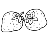 Coloring page strawberries painted bypuff