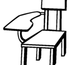 Coloring page School desk painted bypuff
