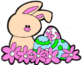 Coloring page Easter Bunny painted bychandana