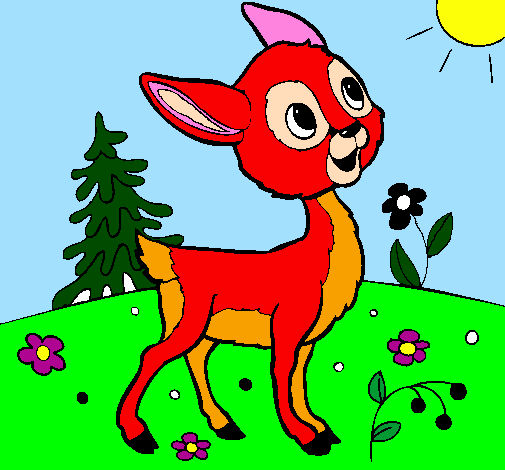 Coloring page Fawn painted bydanna camila romo teran