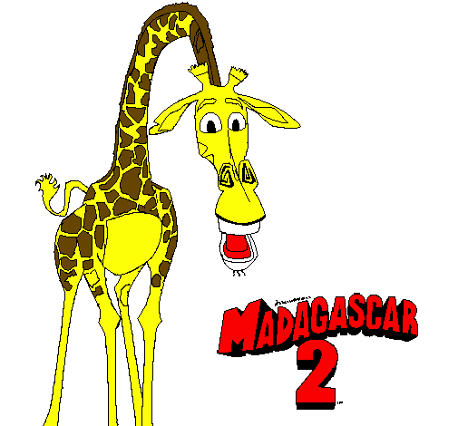 Coloring page Madagascar 2 Melman painted bysebastian