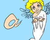 Coloring page Angel painted bymonserrath  flores