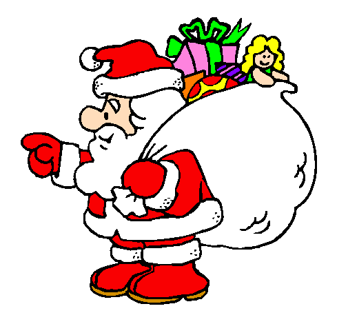 Santa Claus with the sack of presents