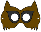 Coloring page Raccoon mask painted bypaola v.