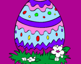 Coloring page Easter egg 2 painted bylalagirl