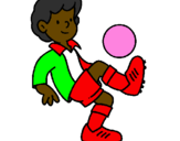 Coloring page Football painted bynice