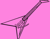 Coloring page Electric guitar II painted bykarla