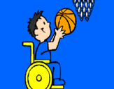 Coloring page Wheelchair basketball painted bydenny