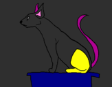 Coloring page Egyptian cat II painted byChi Chi