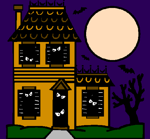 Coloring page House of horrors painted byarianna.