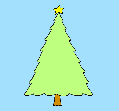 Tree with star