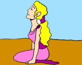 Coloring page Roman woman painted byBeth
