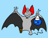 Coloring page Boozing bat painted byjoan
