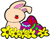 Coloring page Easter Bunny painted byangie