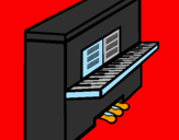 Coloring page Piano painted byivo