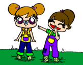 Coloring page Girls painted bynatalia